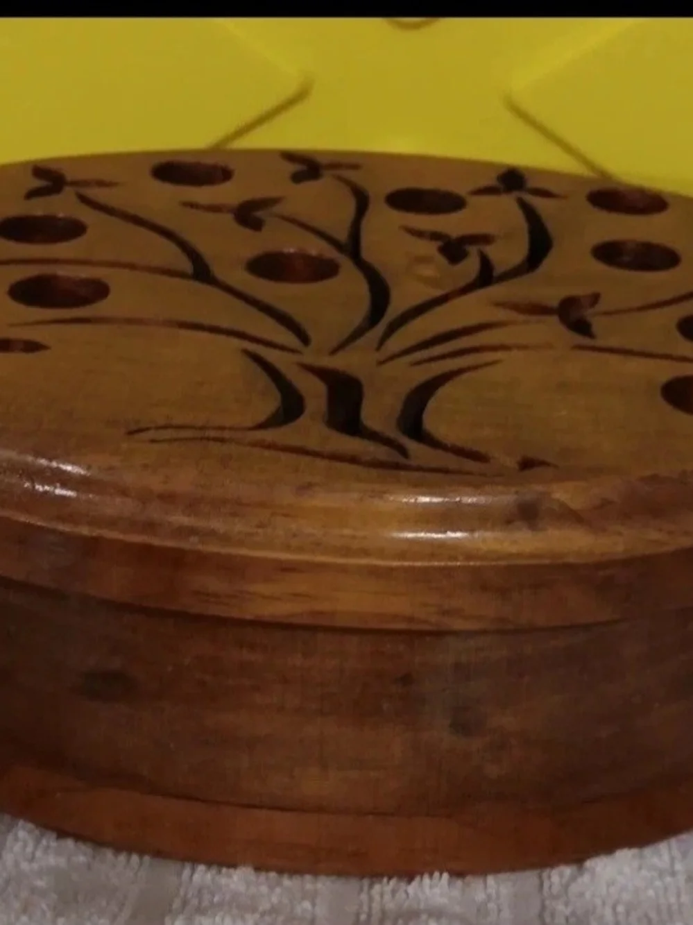 Wooden Family Tree Trinket Box